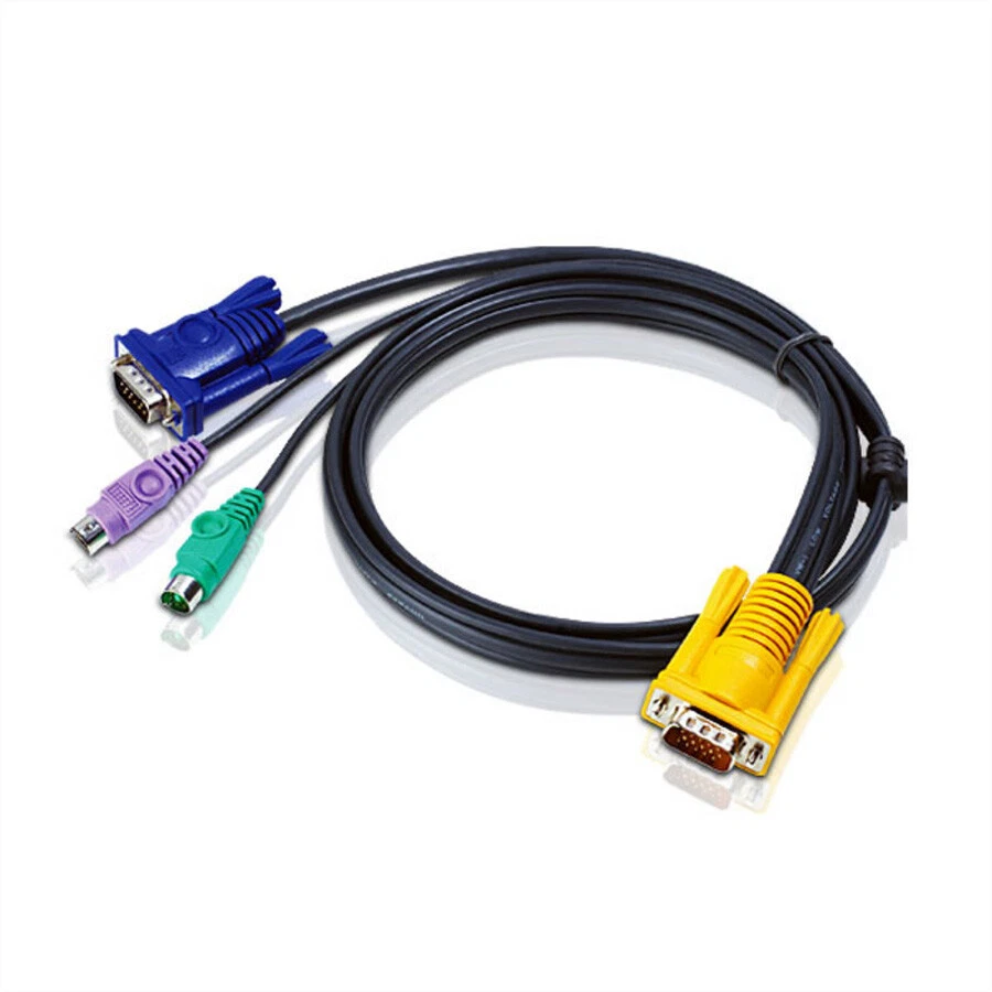 ATEN 2L-5202P KVM-Kabel VGA PS/2, schwarz, 1,8 m - Bild 1 von 1