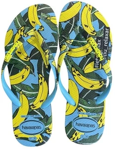Havaianas Flip Flop Sandal Slip On Tropical Bananas Women 7 / 8 NWOT Graphic - Picture 1 of 4