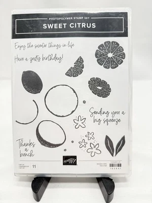 SWEET CITRUS Stampin' Up! Juego de sellos 160641 con troqueles papel artesanía USADO retirado Foto 1 de 3