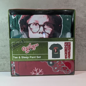 A Christmas Story Pajamas 2 Piece Set Shirt & Pants Men's Small NEW - Picture 1 of 5