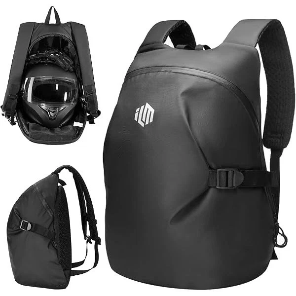 ILM Motorcycle Helmet Backpack Large Capacity Waterproof Lightweight Storage Bag - Image 1 of 4
