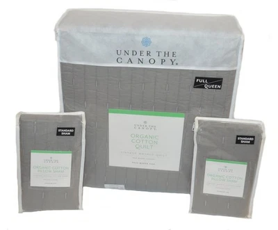 Juego de edredón Under The Canopy Essential Dash gris 3P completo/queen nuevo Foto 1 de 4