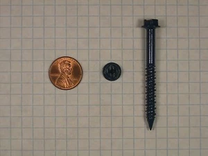 TORNILLO CONCRETO TAPCON #1/4"" x 2-1/4", CABEZA HEXAGONAL, 3/16"" DIÁMETRO DE ORIFICIO, AZUL - Imagen 1 de 1