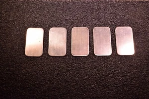 Vintage 1 oz .999 Silver Bar Bars Blanks Ag 1 ozt Inget Bullion Blank Qty~5 - Picture 1 of 4