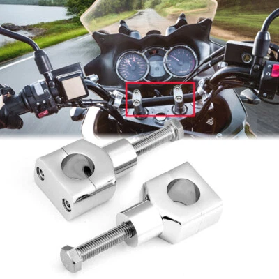 Guidão riser cromado 1" para Yamaha Virago XV 250 500 535 700 750 920 1100 - Imagem 1 de 4