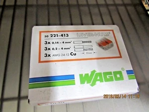 Tuerca de palanca de conector Wago 221-413 50 piezas - Imagen 1 de 2