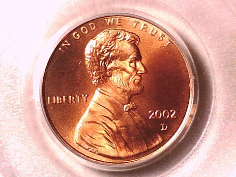 2002 D Lincoln Memorial Cent PCGS MS 68 RD 71299776 Cover