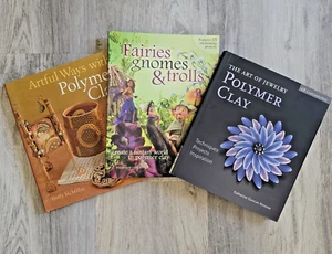 Lot of 3 Polymer Clay Art Craft Books  Techniques Projects Jewelry Fairies Etc. - Picture 1 of 20
