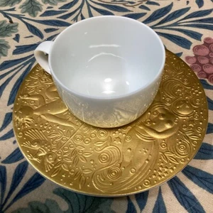 Rosenthal The Magic Flute Gold Demitasse Cup Saucer Set Bjorn Wiinblad Japanese! - Picture 1 of 8
