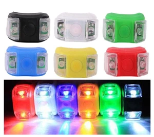 2x Silikon LED Licht Für Fahrrad Helm Rücklicht Camping Skateboard Roller Pets - Picture 1 of 13