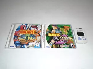 Marvel vs Capcom 1 & 2, plus VMU w/ ALL 56 Characters ☆☆ Complete Sega Dreamcast - Picture 1 of 6