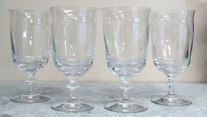 SAINT LOUIS 4 STEMWARE CRYSTAL WATER GOBLET GLASSES - Picture 1 of 8