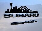 Seattle & Mt Rainier Car Emblem Decal -PNW Subaru Toyota Crosstrek Badge Sticker