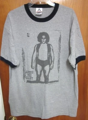 ANDRE THE GIANT professional wrestler T shirt 1970s throwback XL ringer tee WWF - Image 1 of 2