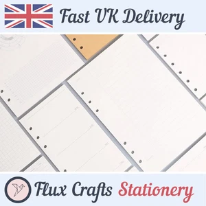 Refill Inserts Month Day Week Blank Cornell Dot Grid Lined Notes Flux Crafts