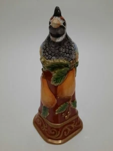 Fitz & Floyd Partridge Ceramic Christmas Dinner Bell Pear Great Condition - Picture 1 of 12