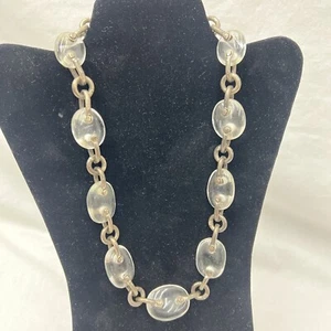210 g MCM handgefertigte 925 Sterling Silber Quarz Kristall klobige Statement Halskette - Bild 1 von 7
