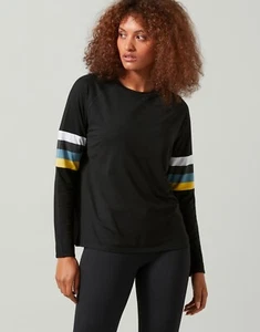 Lilybod Anna-XR Long Sleeved Top Smoke Black Lemon - Picture 1 of 4