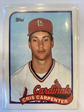 CRIS CARPENTER 1989 TOPPS #282 ST. LOUIS CARDINALS ROOKIE baseball trading card