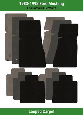 Alfombrillas de la fila delantera y trasera Lloyd Classic Loop para Ford Mustang 1983-1993  Foto 1 de 4