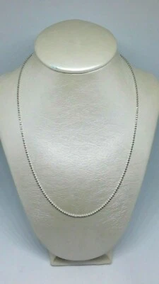 Collana Argento 925/1000 Rodiato - Sfere Pallini Unisex da mm 1 - cm da 40 a 100 - Immagine 1 di 2