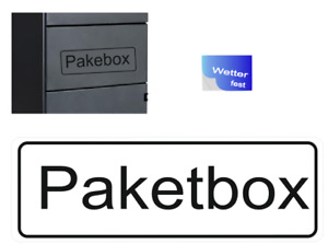 Paketbox Aufkleber mit Wunschtext Paket Box Kennzeichnung Abziehbild  Rt86/13