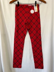 NWT Wonder Nation Tough Cotton Plaid Red  Leggings Girls many sizes - Picture 1 of 3