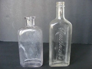 2 Vintage clear glass bottles - Rawleighs & Unmarked-Lot of 2 - Picture 1 of 20