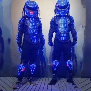 Disfraz de Disfraz de El Depredador LED Robots Fiesta Show Luces Nocturnas Brillantes Ropa - Imagen 1 de 5