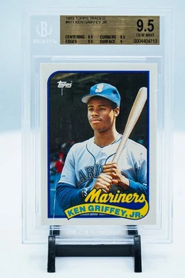 1989 Topps Traded дебютант Кен Гриффи младший No41T BGS 9.5 Gem как новый HOF Mariners  - Изображение 1 из 4