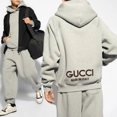GUCCI SUDADERA PARA HOMBRE GRIS ALGODÓN POLAR SUDADERA CON CAPUCHA con LOGO $1,350 talla XS EXTRA PEQUEÑA Foto 1 de 4