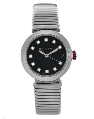 Bvlgari Lvcea LU 33 S Diamantes Fecha Acero Inoxidable Fecha 33MM Damas 102953 Foto 1 de 4