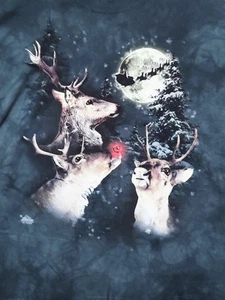 The Mountain T Shirt Men's Green Rudolph Reindeer 2XL Retired Logo #764 NWOT - Picture 1 of 5