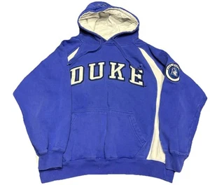 Duke University spellout hoodie sweatshirt MEDIUM vtg 90s collegiate O2 - Picture 1 of 4