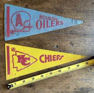 Vintage Late 1960’s-Early 70’s AFL Mini 4”x9” Pennants (2) - Bild 1 von 5