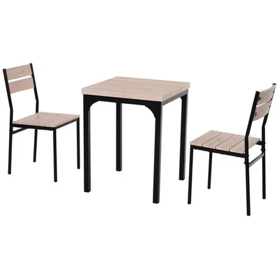 3 Piece Dining Table Set with 2 Chairs for Kitchen Breakfast Nook Pub Apartment - Image 1 of 4