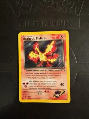 Rocket's Moltres Holo 12/132 Gym Challenge EXC ENG - Immagine 1 di 4