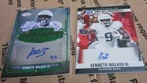*PRINT 5* KENNETH WALKER III 2022 SAGE PEAK PERFORMANCE AUTO RC/ PRO SET AUTO/10 - Picture 1 of 5
