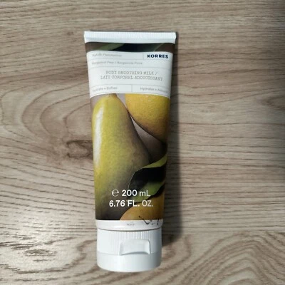 Korres Body Smoothing Milk Bergamot Pear 92.5% Natural Content Sealed 200ml NEW - Image 1 of 4