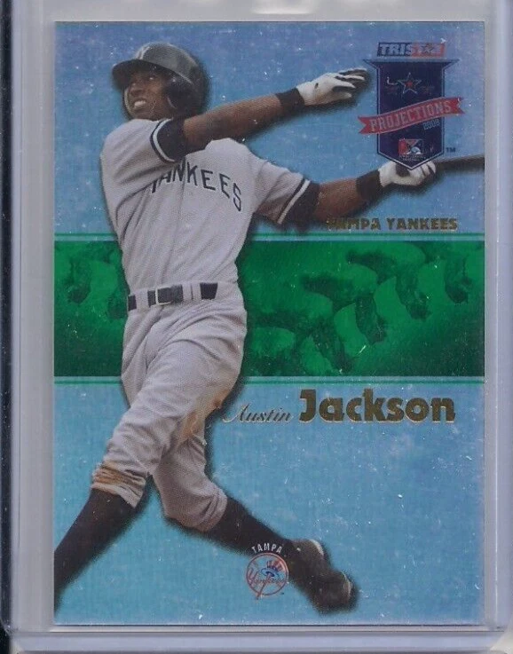 2008 Tristar Projections Green/Gold Foil Austin Jackson 38/50 — 第 1/1 张图片