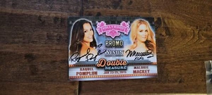 2015 BENCHWARMER HOLLYWOOD SHOW DUAL SIGNED CARD RAQUEL POMPLUN MALORIE MACKEY - Picture 1 of 1