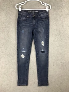 Roebuck & Co. Girls Mid Rise Slim Straight Stretch Blue Jeans Size 14 28x28.5 - Picture 1 of 11