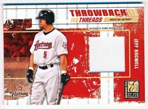 2003 Donruss Elite Jeff Bagwell Throwback Threads Jersey #TT-32 (013/250)