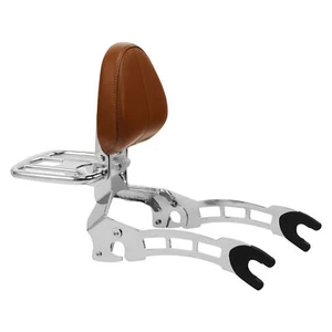 Chrome Passenger Backrest Sissy Bar Luggage Rack Fit For Indian Scout 2015-2024 - Picture 1 of 13