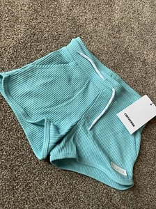 Converse Girls Aqua Ribbed Shorts Age 4 - 5 Years New - Picture 1 of 6