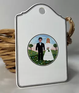 Villeroy Boch Naif Wedding Cheese Board Trivet Wall Art Retired Vintage - Picture 1 of 4