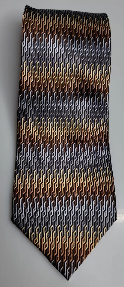 Corbata geométrica de colección Kilburne and Finch para hombre 100 % seda Foto 1 de 4