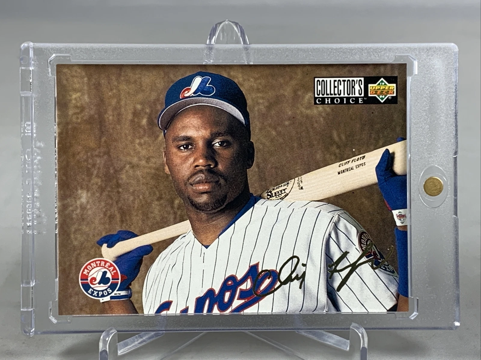 Cliff Floyd 1994 Collector's Choice Gold Signature Checklist #337 Montreal Expos