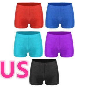 Kids Girls Boys Dance Shorts Gymnastic Tumbling Shorts Athletic Booty Shorts - Picture 1 of 53