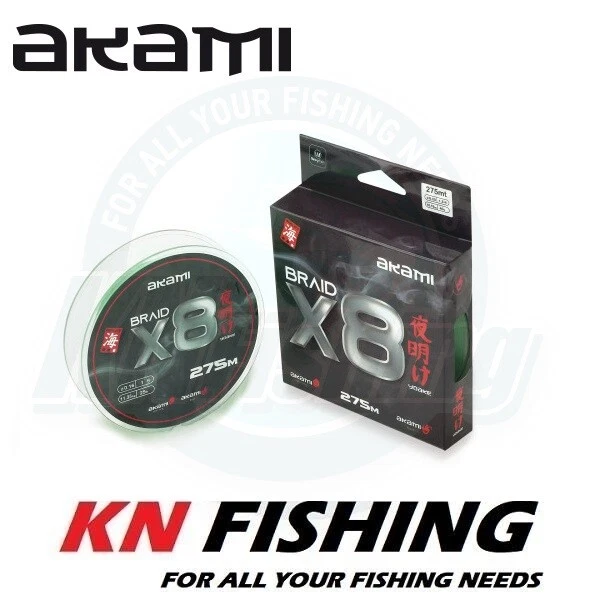 AKAMI YOAKE Green X8 X-Braid Line 275m PE 0.8 - 1.2 - Image 1 of 1